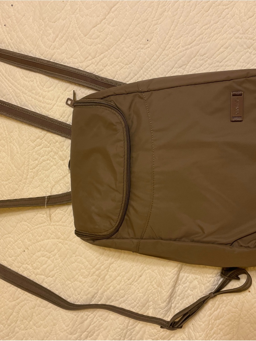 Pacsafe tan Brown Nylon Everyday Backpack